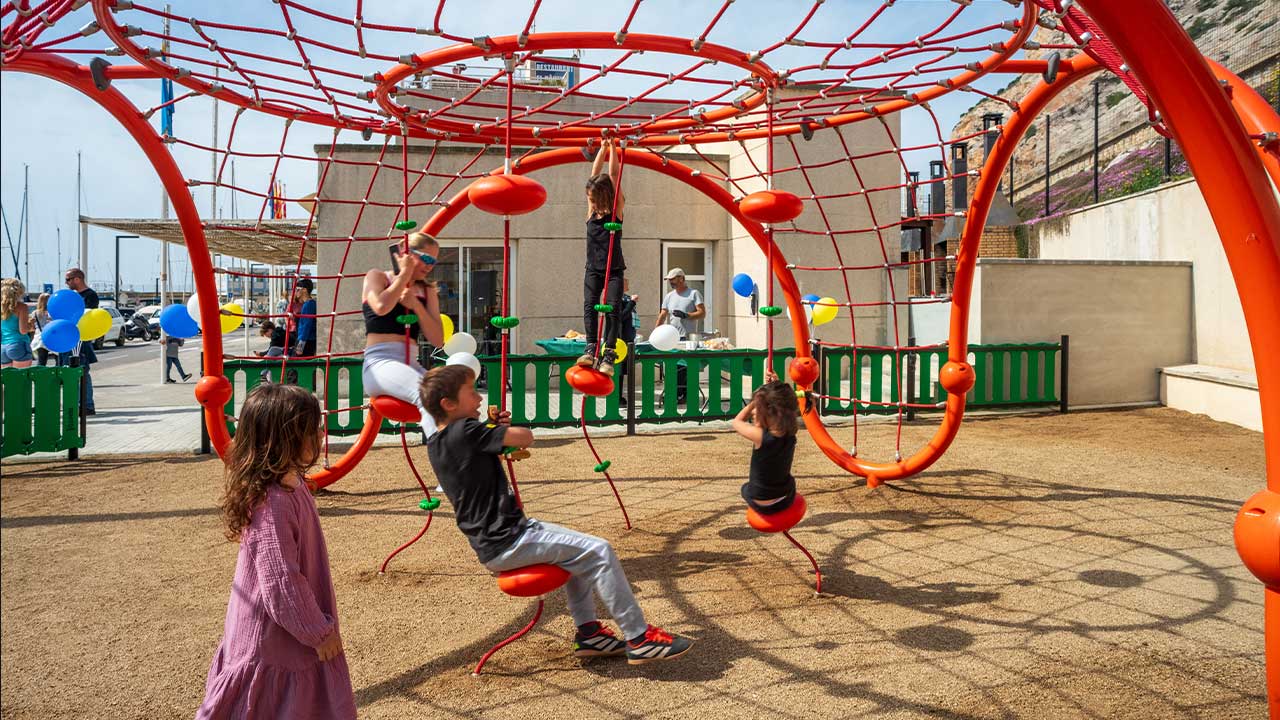Children's playground in the port of El Garraf
