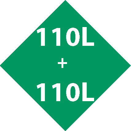 Capacity<br>110L + 110L