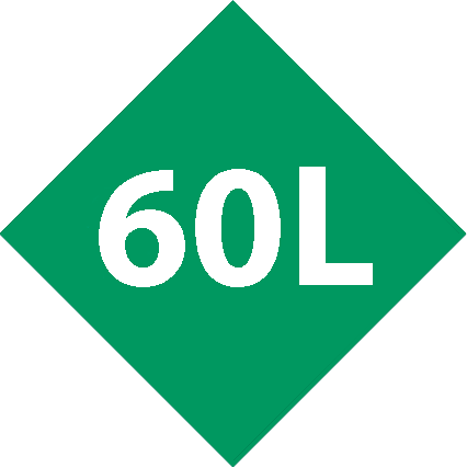 Capacity <br> 60L